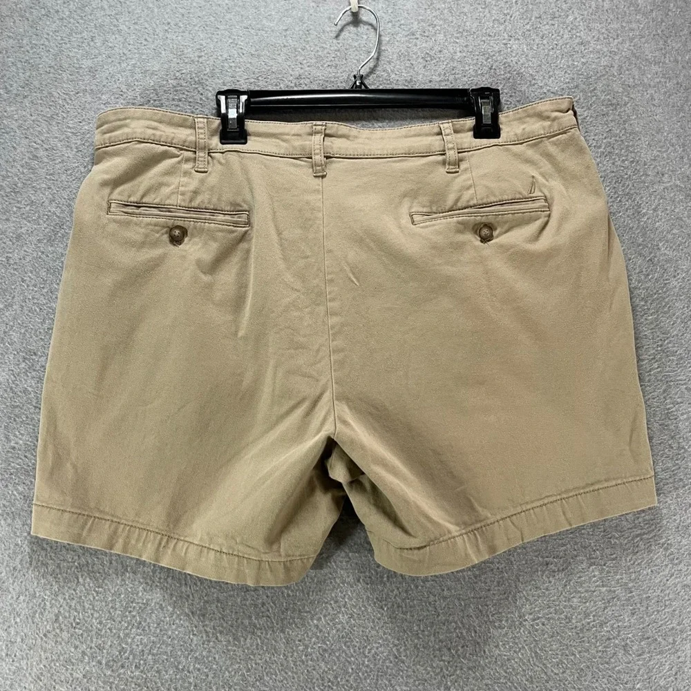 Nautica Shorts The Deck Short Mens 40 Green Khaki Stretch Chino Classic Casual